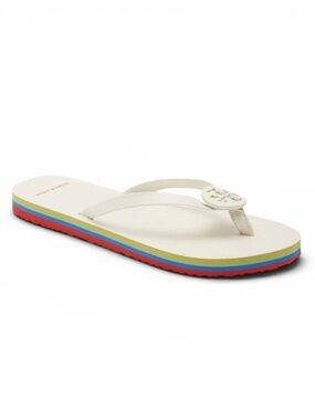🦋 Tory Burch Minnie Flip Flop - Ivory Multi 7 🦋